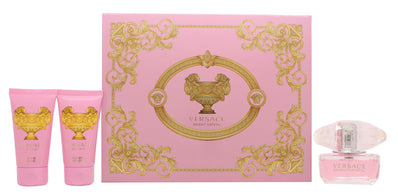 Versace Bright Crystal Presentset 50ml EDT + 50ml Duschgel + 50ml Body Lotion - Fragrance Store