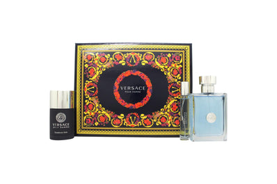 Versace Pour Homme Dylan Blå Presentset 100ml EDT + 10ml EDT + 75g Deodorant Stick - Fragrance Store
