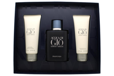 Giorgio Armani Acqua di Giò Profondo Presentset 75ml EDP + 75ml Duschgel + 75ml Aftershave Balm