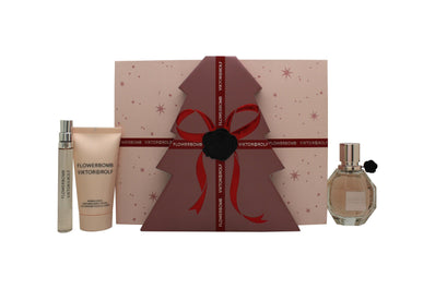 Viktor & Rolf FlowerBomb Julupplagan Presentset 50ml EDP + 10ml EDP + 50ml Body Kräm